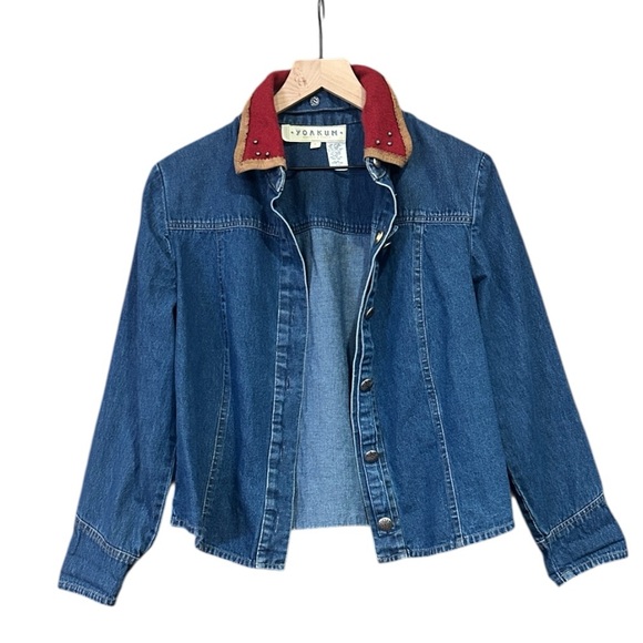 Vintage Double D Ranch Denim Concho Button Reversible Collar Jacket Small - Picture 5 of 16